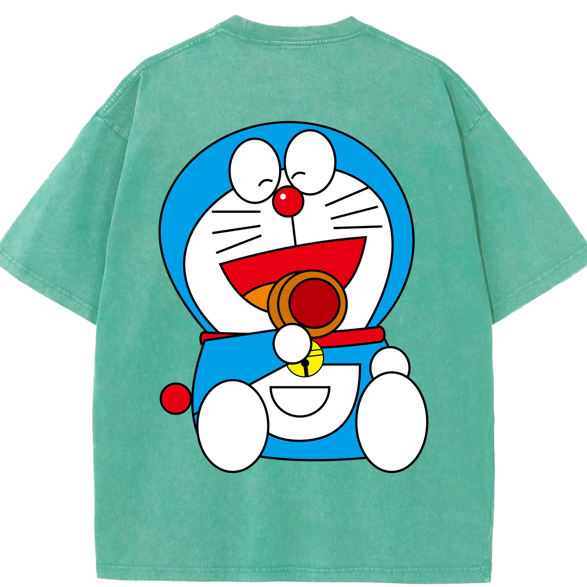 （画像用） ドラえもん Doraemon 綿100% ヴィンテージ風 半袖Tシャツ（背面プリント）